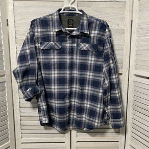 Wrangler Mens Button Up Shirt‎ Multicolor Plaid Size XL Regular Fit Long Sleeve